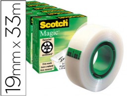 6 cintas adhesivas Scotch Magic 33m.x19 mm.